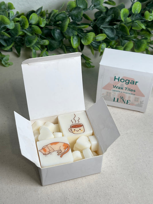 Wax Melts Artesanales con Ilustraciones · Caja de 4 · Luné